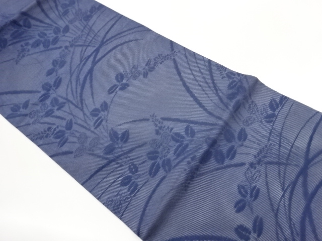 JAPANESE NAGOYA OBI FOR SUMMER / WOVEN AUTUMN FLOWERS